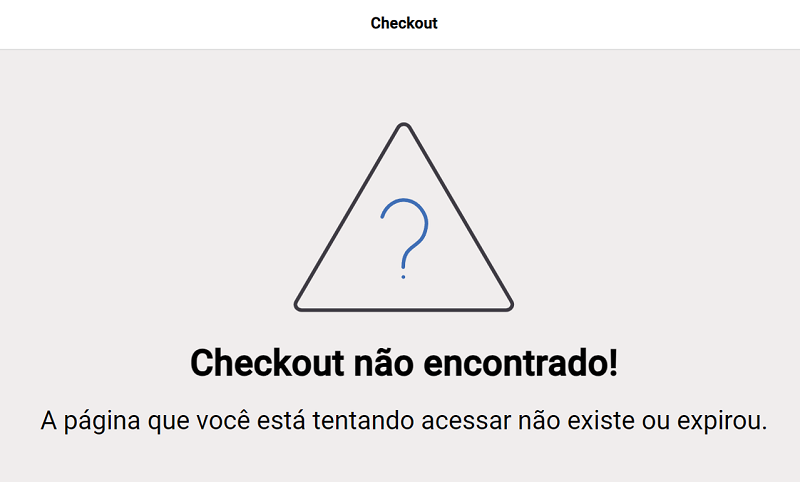 Tela de Checkout não encontrado