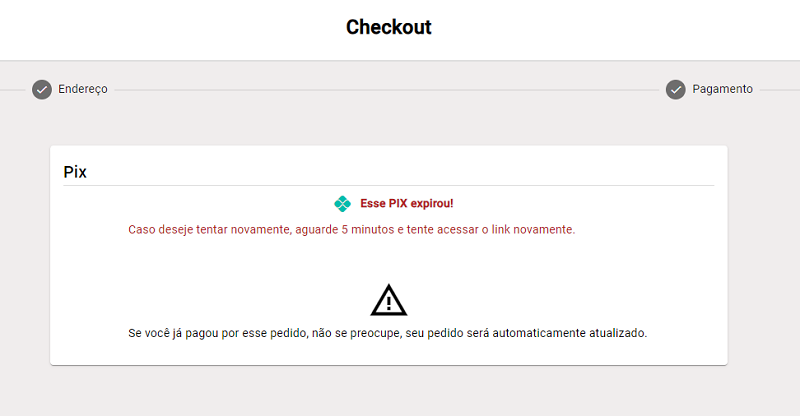 Pix Expiration Screen Image