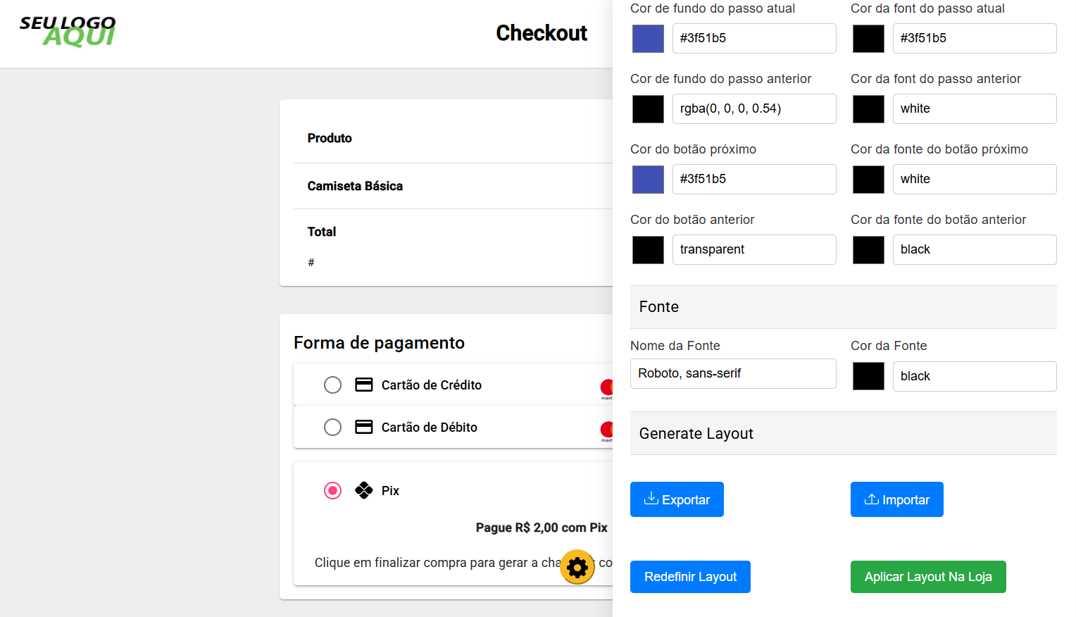 Custom Checkout Screen
