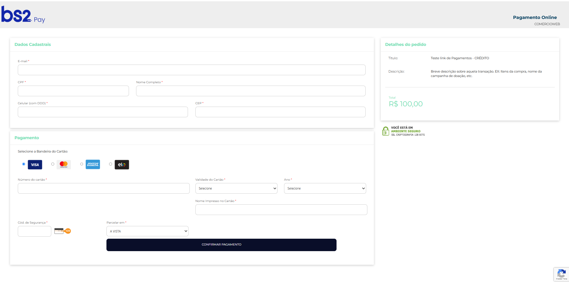 Como Pagar um Link de Pagamento Crédito/Débito