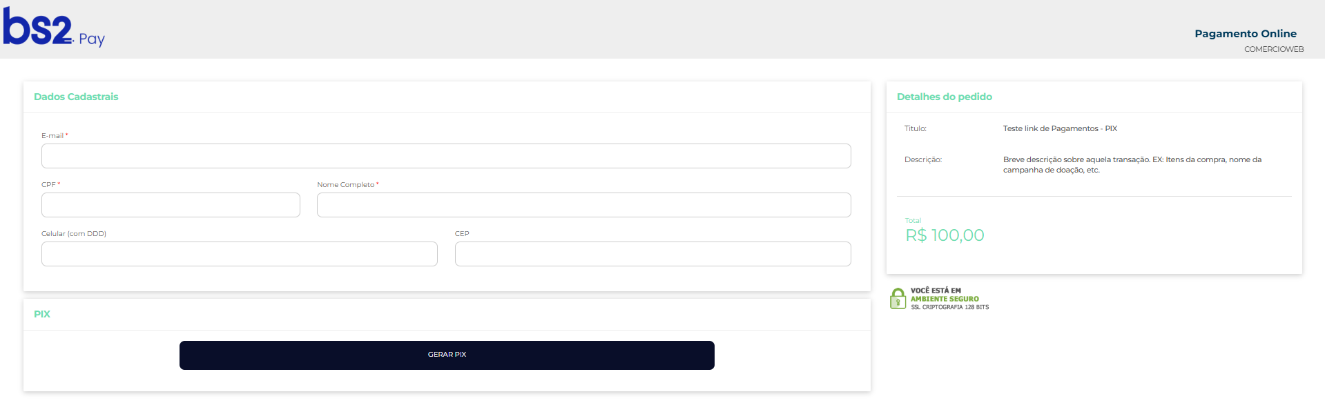 Como Pagar um Link de Pagamento Pix